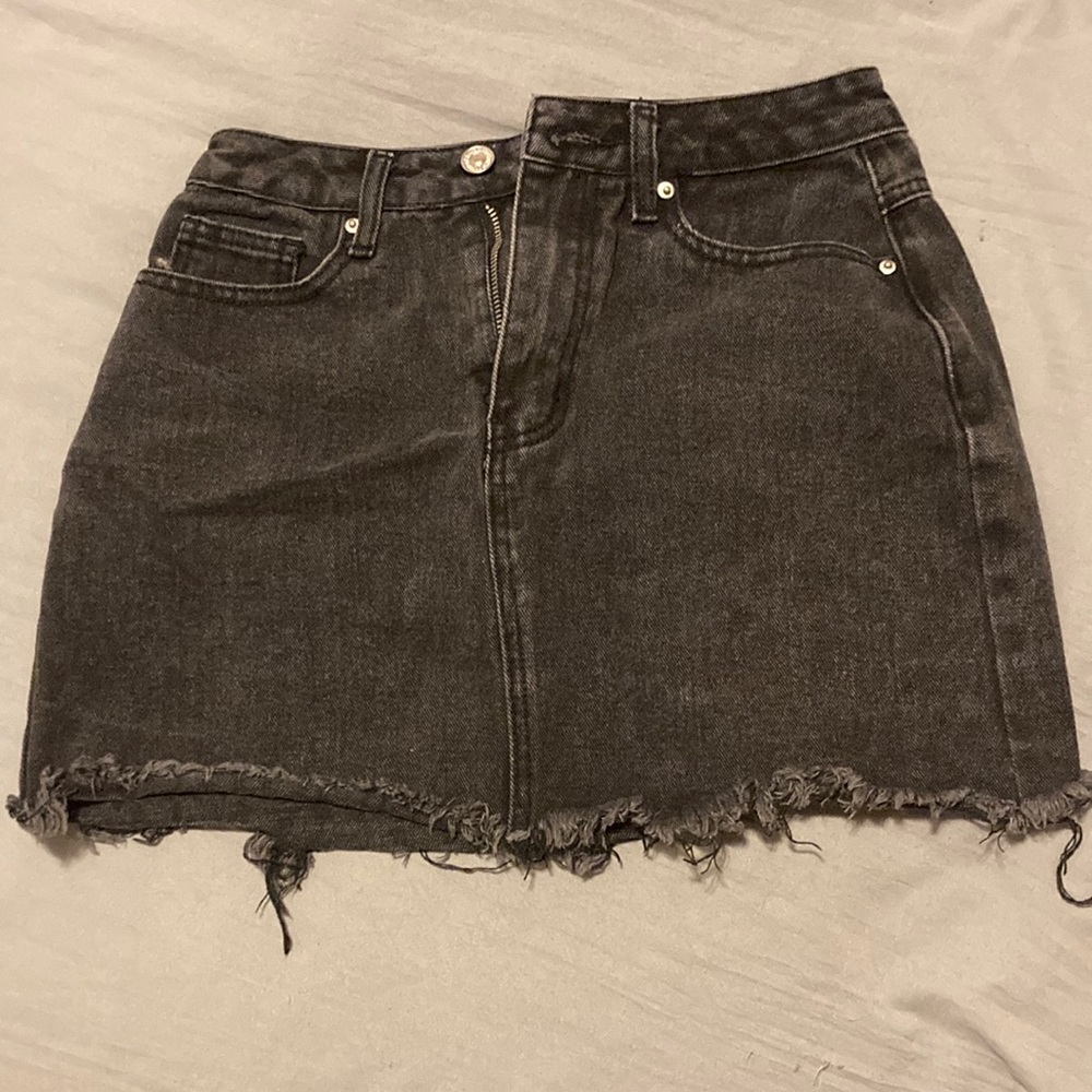 Black jean skirt